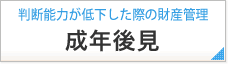 判断能力が低下した際の財産管理 成年後見